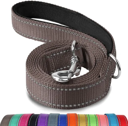 Vista 12 de Joytale - Correa reflectante de doble cara para perro, 6, 5 y 4 pies, resistente de nailon, asa acolchada, para pasear perros pequeños y medianos