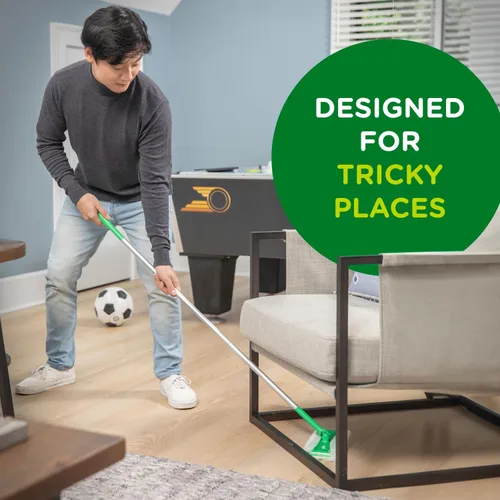 Vista 14 de Swiffer Sweeper 2-en-1, limpiador de piso de superficie múltiple seco y húmedo, barrido y mopping kit de inicio. Incluye 1 mop + 19 recargas
