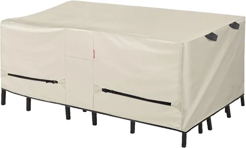 Vista 13 de Cubierta de mesa de patio Porch Shield - Funda impermeable para juego de mesa y sillas de comedor al aire libre cuadrada - 55 x 55 pulgadas, negra