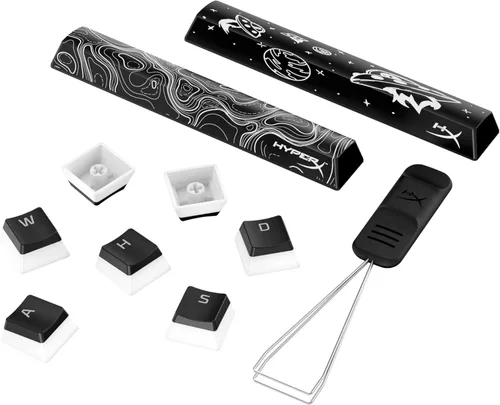 Vista 2 de HyperX Pudding Keycaps 2 - Juego completo de llaves - PBT - 112 teclas - Negro