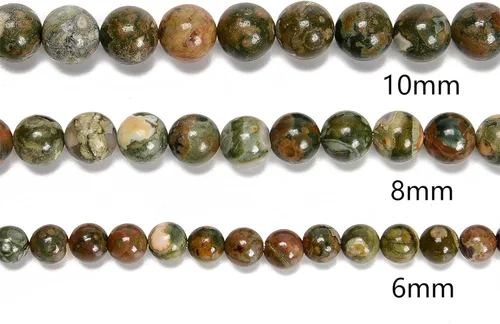 Vista 4 de JM Design Rhyolite - Cuentas redondas lisas de 0.157 in, 15.5 pulgadas, hebra para fabricación de joyas