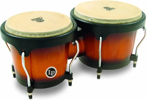 Vista 10 de Lp Lpa601 Aspire Bongos de roble con herrajes negros de madera oscura