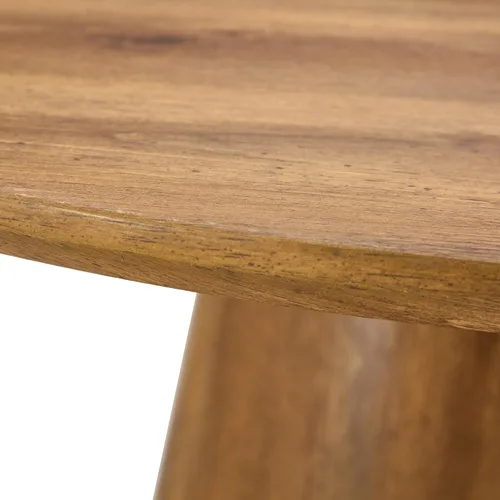 Vista 7 de Mesa de comedor redonda para mesa de comedor de 4/6, 45 pulgadas, mesa de cocina pequeña con pedestal estable, mesa de comedor moderna para cocina