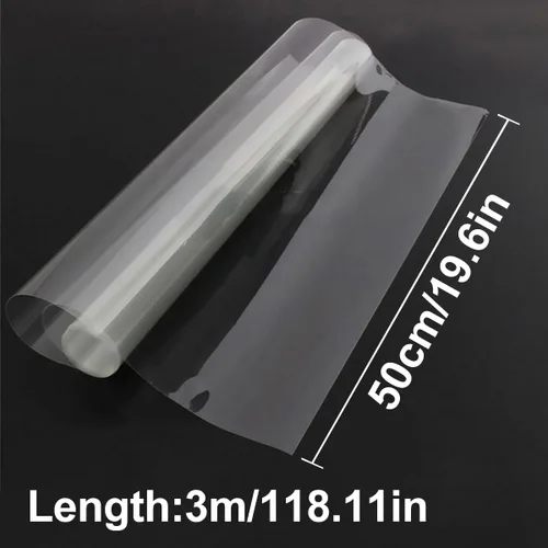 Vista 5 de Queenbox Película transparente de protección de vidrio de 9.8 ft/10 pies, película adhesiva de protección contra rayos UV, película de ventana