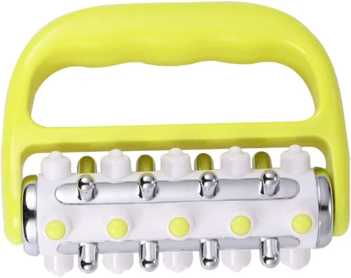 Vista 3 de 2pcs Cuerpo Rodillo Cepillo Abs Rodillo Amarillo Masajeador Rodillo Aleación de Aluminio Cepillo Masajeador