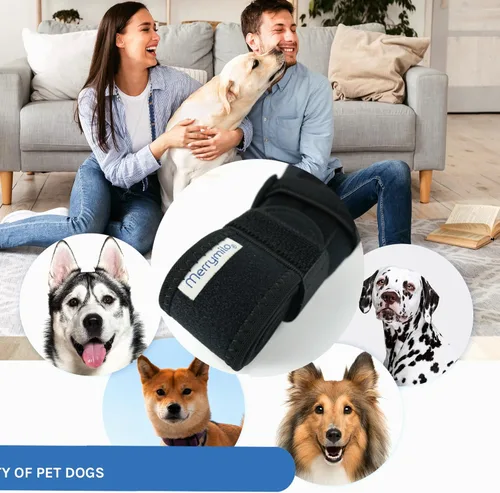 Vista 8 de Rodillera para perro para desgarro de ACL y soporte de pierna trasera - Soporte ajustable para cadera y pierna de perro para ligamento cruzado