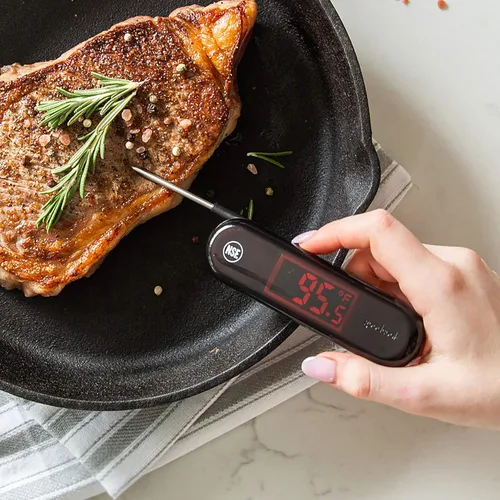 Vista 8 de GoodCook Termómetro digital táctil con pantalla LCD, lectura instantánea con sonda de acero inoxidable con imán integrado para un fácil