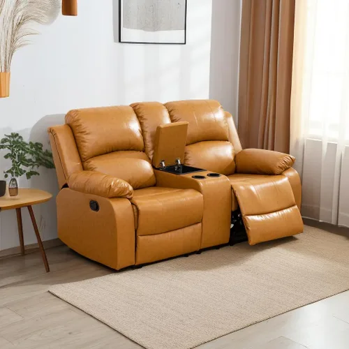 Vista 38 de A Ainehome Juego de muebles de sala de estar, juego de sofá reclinable, sofá de dos plazas para sala de estar, espacio pequeño, caravana, casa