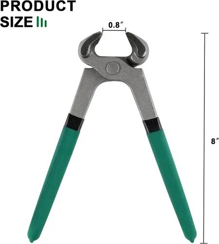 Vista 4 de Pinza de pezuña de cabras de 8 pulgadas, herramienta de acero al carbono, recortadores de pezuñas multiusos con agarres de plástico para ganado