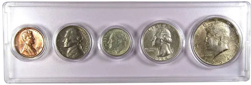 Vista 22 de Juego de 5 monedas coleccionables de 1934 en buen o mejor estado para regalo