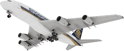 TECKEEN Papel a escala 1/120 A380 Singapore Airlines modelo modelo de papel modelo de papel modelo modelo de avión para colección (kit sin ensamblar)