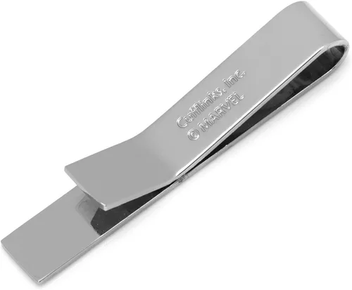Vista 2 de Marvel Spider-Man Spider Tie Bar, con licencia oficial, plateado