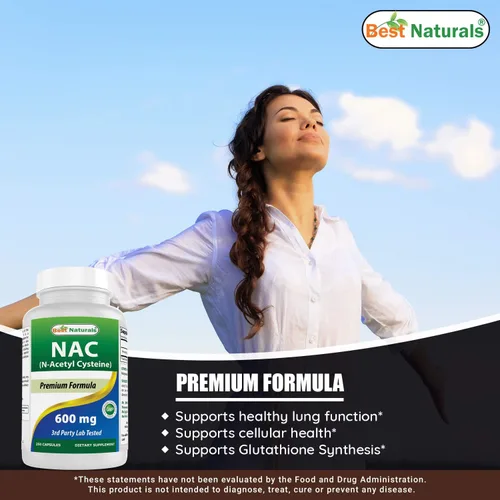Vista 5 de Best Naturals 5-HTP 50 mg y NAC - N acetil cisteína 600 mg