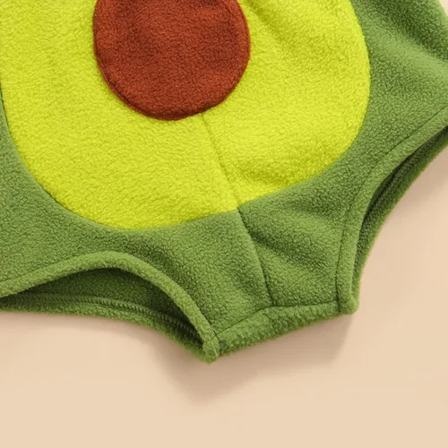 Vista 7 de VISGOGO Mameluco con capucha para bebé y niña aguacate piña y fruta traje de 2 piezas