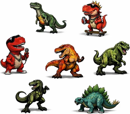 150 Calcomanías de Dinosaurio para Botellas de Agua, Calcomanías de Dinosaurio Geniales de Vinilo Impermeable para Álbum de Recortes, Papelería,