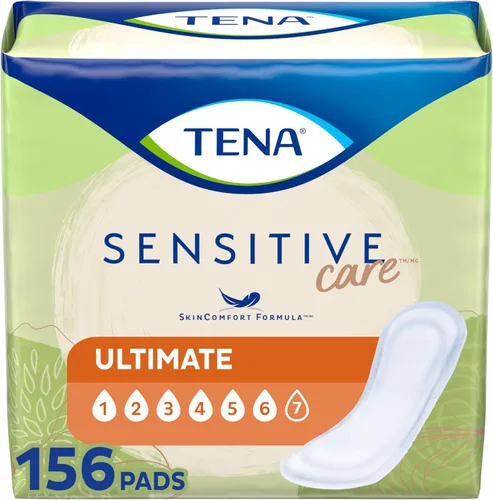 Vista 9 de TENA Almohadillas de incontinencia de cuidado sensible para mujeres, control de vejiga y posparto, máxima absorción, longitud regular, 52