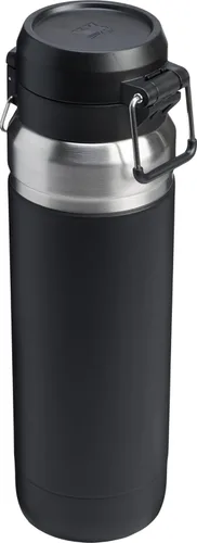 Vista 3 de Stanley Quick Flip GO Botella de Agua 36 oz Tapa con Botón A Prueba de Fugas y Empacable para Viajes y Deportes Acero Inoxidable Aislado Sin