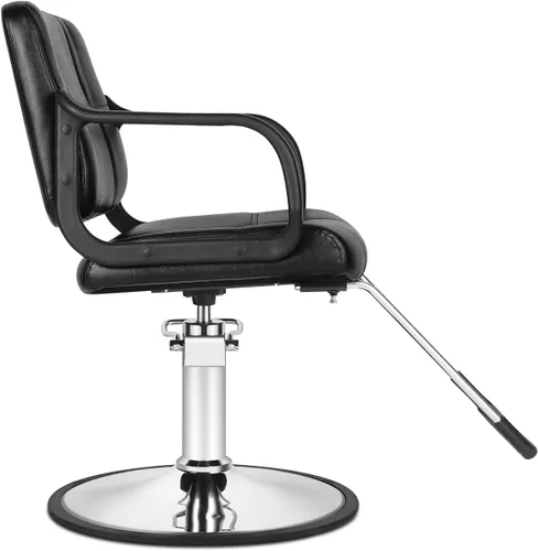 Vista 7 de Funnylife Silla de peluquería de salón de peluquería negra Silla de tatuaje