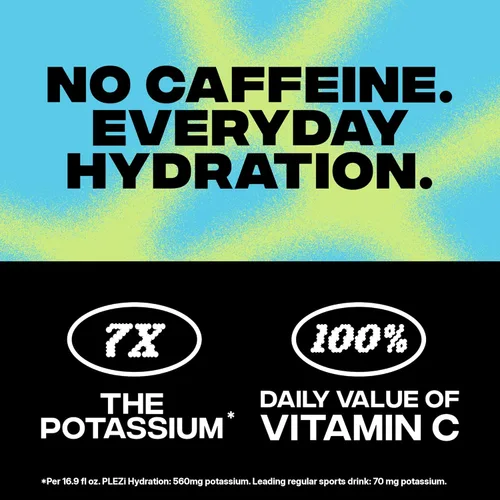 Vista 7 de PLEZi Bebida de Hidratación de Limón y Lima x Stephen Curry - Bebidas Deportivas con 2X Electrolitos - 500mg Potasio, Bajo en Azúcar, Sin Azúcar