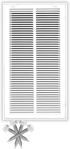 Rejilla de acero para filtro de aire de 1" Lengüetas de plástico para retirar fácilmente el frente o puerta Cubierta para conducto de HVAC Cara