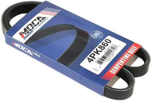 MOCA 4PK860 EPDM Cinturón serpentino profesional V-acanalado compatible con Mazda Miata 1.6L y 98-01 Nissan Altima 2.4L y 98-00 Dodge Avenger 2.5L y