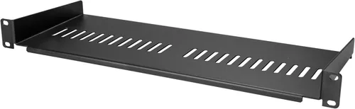 StarTech.com Estante de bastidor de servidor de 1U - Bandeja universal con ventilación en voladizo para bastidor de 19" para equipos de red y