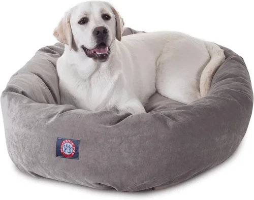 Vista 11 de Majestic Pet Cama para perros calmante de microterciopelo de 24 pulgadas, lavable – Cama redonda suave y acogedora para perros con soporte