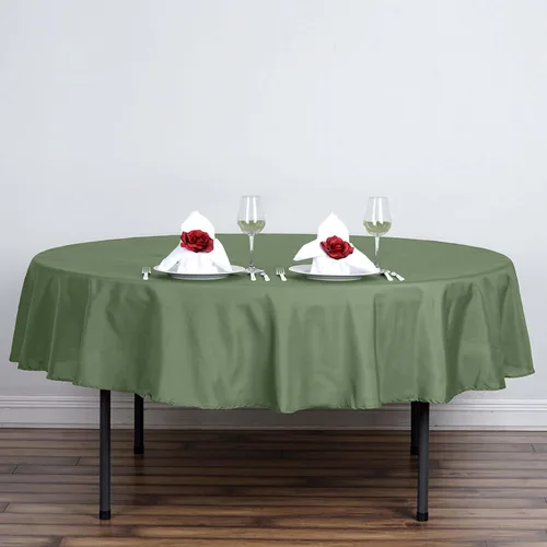 Vista 195 de Efavormart - Mantel redondo de poliéster para banquetes de boda, 90 pulgadas, color marfil