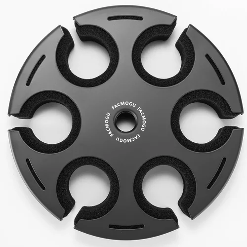 Vista 8 de Facmogu Soporte para micrófonos múltiples, soporte de aluminio para micrófonos múltiples con capacidad para hasta 6 micrófonos para organizador