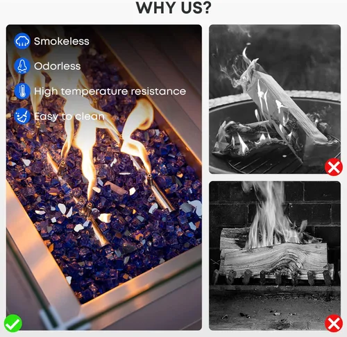 Vista 3 de Stanbroil - Cristal para fuego de chimenea, lugar para fogatas.