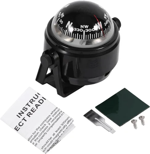Voyager - Soporte para tablero de instrumentos de automóvil para indicar la dirección con precisión, soporte de tablero marino para automóvil Negro