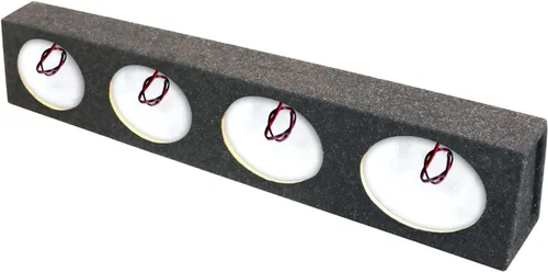 Atrend Bbox Quad - Caja de altavoces sellados descargados de 6 x 9 pulgadas, carcasa en ángulo MDF premium para cuatro altavoces de 6 x 9 con cables