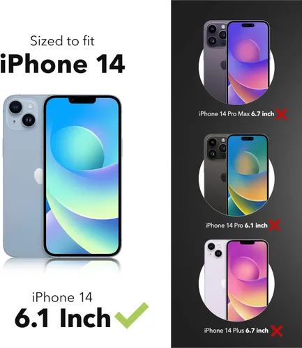 Vista 2 de ZAGG Gear4 Milan Snap - Funda para Apple iPhone 14, D3O, protección contra caídas de hasta 13 pies (13.1 ft), compatible con carga inalámbrica