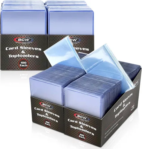 BCW Combo de fundas para tarjetas y cargadores superiores, estándar de 20