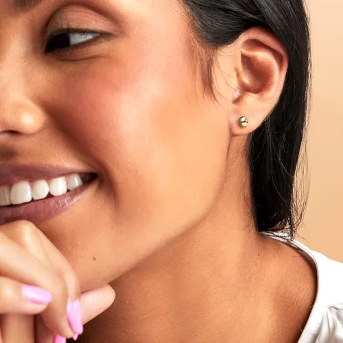 Vista 2 de Ross-Simons 14kt Yellow Gold Ball Stud Earrings