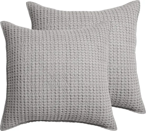 Vista 16 de Levtex Home - Mills Waffle - Juego de fundas de almohada Euro (Set de dos) - Spa - Tamaño de funda (66x66 cm), sin inserto