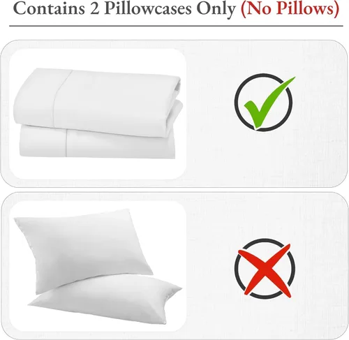 Vista 6 de Funda de almohada de viaje de 12 x 18 pulgadas, paquete de 2 piezas, 100% algodón egipcio, cierre de cremallera, 500 hilos, funda de almohada