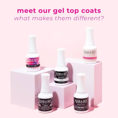 Vista 3 de KIARA SKY Esmalte de uñas de gel LED UV de fácil eliminación, capa superior sin necesidad de limpieza