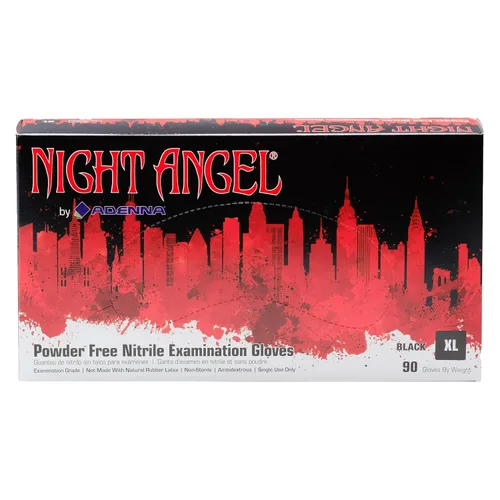 Vista 8 de Adenna NGL220 Night Angel - Guantes de examen sin polvo de nitrilo, 4 mil