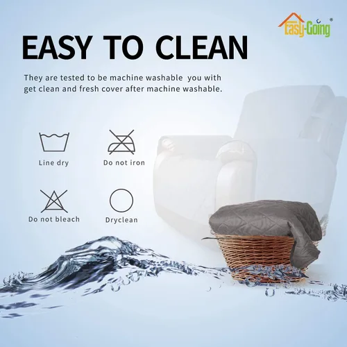 Vista 580 de Easy-Going - Funda reversible para sofá reclinable, resistente al agua, protector de muebles con correas elásticas, para mascotas y niños