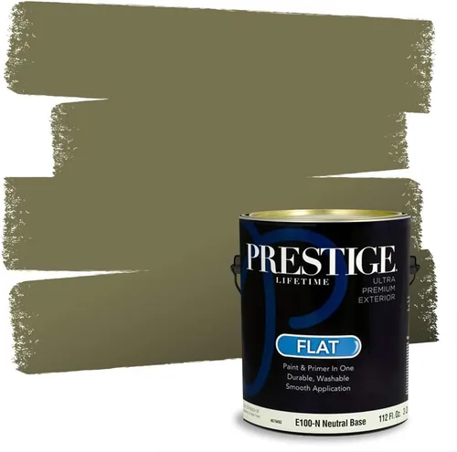 Vista 151 de PRESTIGE Paints - Pintura exterior e imprimación en uno, 1 galón, satinado, verde Bayou