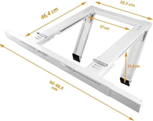 Vista 6 de Jeacent Soporte universal para aire acondicionado de ventana, sin taladrar, sin herramientas, soporte de CA de ventana resistente que soporta hasta