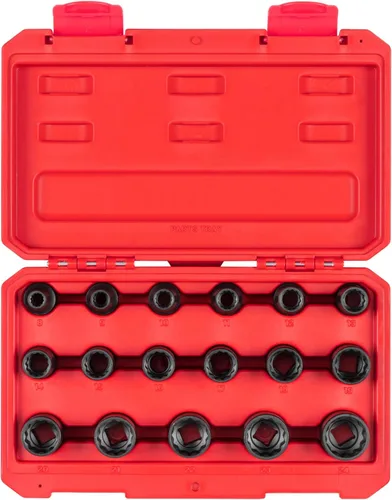 Vista 7 de TEKTON Juego de llaves de impacto de 12 puntos de profundidad de 1/2 pulgada con estuche, 17 piezas (5/16-1-1/4 pulgadas) SID92337