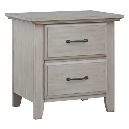 Vista 6 de Soho Baby Chandler Premium - Mesita de noche con 2 cajones, color gris grafito