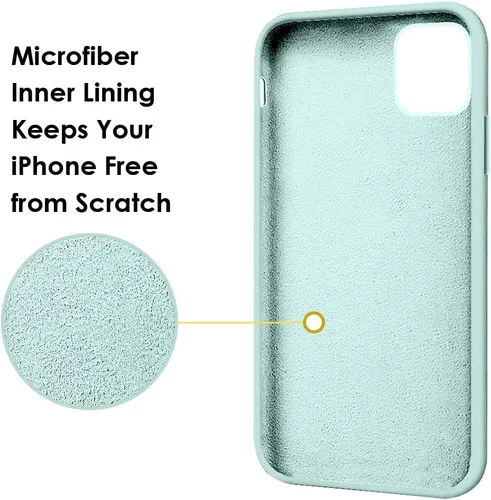 Vista 6 de MOCCA Funda compatible con iPhone 12, iPhone 12 Pro de 6.1 pulgadas con soporte de anillo, forro de microfibra súper suave, funda protectora