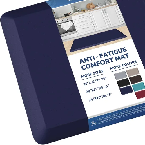 Vista 15 de KitchenClouds Alfombra de Cocina Acolchada Anti Fatiga 17.3"x28" Impermeable, Antideslizante, Alfombras de Pie y Comodidad para Escritorio/Piso