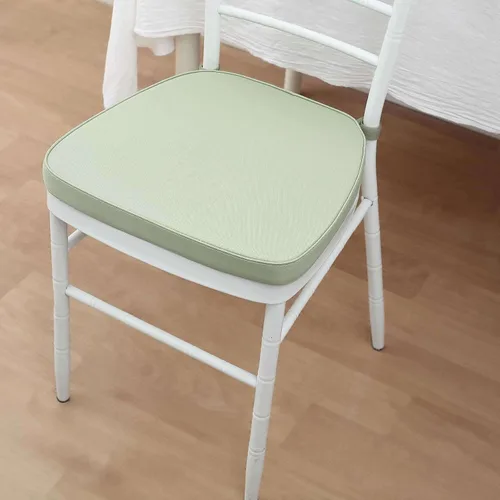 Vista 16 de Efavormart Cojín de 2" de espesor para silla Chiavari en negro, cojín de asiento de espuma con efecto memoria con lazos y funda extraíble