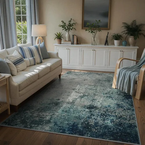 Vista 30 de Lahome - Tapete moderno abstracto, 8 x 10 pies, para sala, lavable, resistente a manchas, antideslizante, grande, rojo, suave, para comedor, mesa