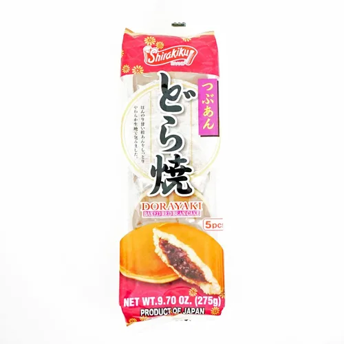 Shirakiku Dorayaki Pastel de frijoles rojos horneados japoneses de 9.7 onzas x 2 paquetes (10 pasteles en total)