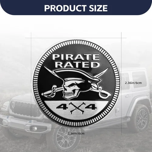 Vista 17 de Insignia de perro 4 x 4 calcomanías de emblema automotriz, insignias de metal 3D para automóvil, emblema redondo compatible con Jeep Wrangler